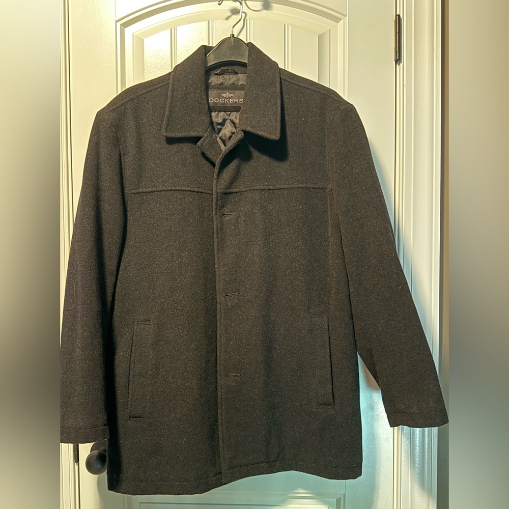 Dockers Men's Deep Charcoal Pea Coat